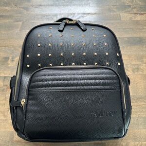 Rad Rev full size backpack diaper bag, new black/gold